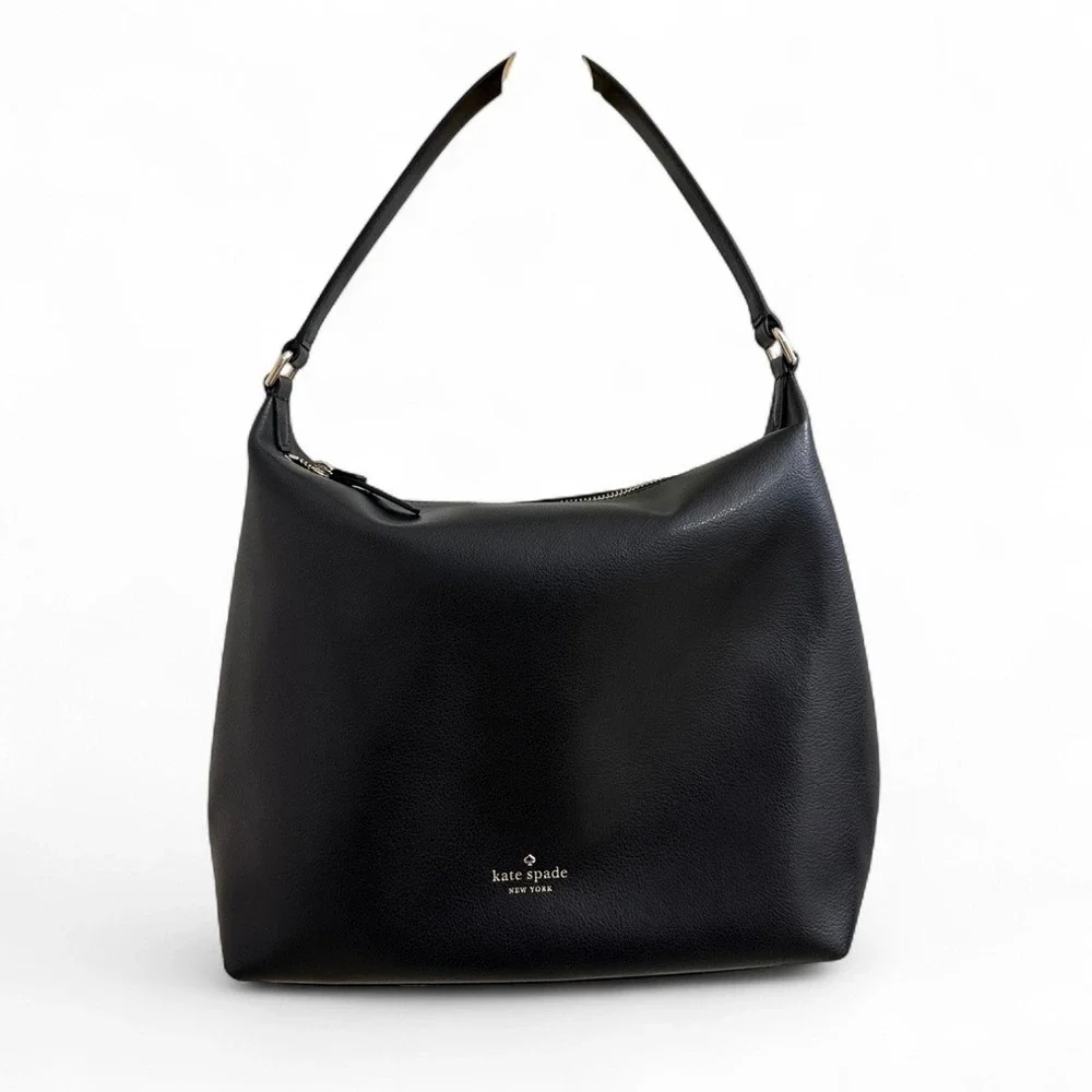 Kate Spade Black Leather Greene Street Kaia‎ Hobo Large Shoulder Bag Crossbody